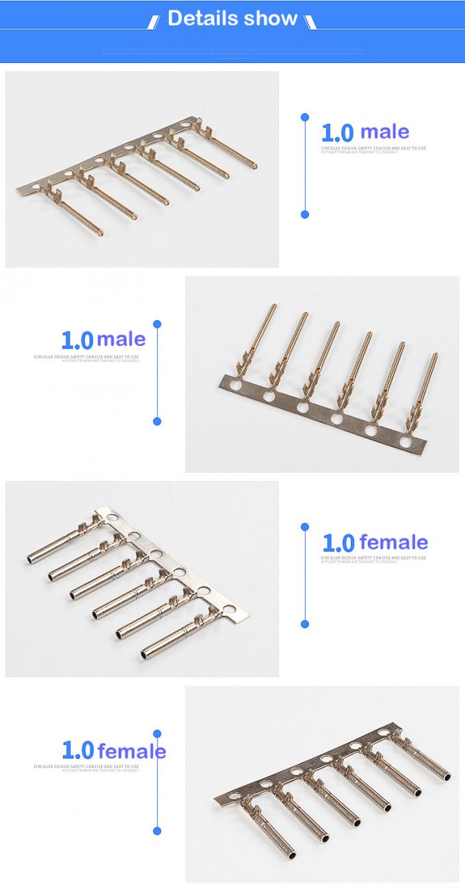 4,0 CNC masculino de Pin Type Terminal Lugs que trabaja a máquina la echada de 2.5m m 0
